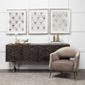 Giles Accent Chair - Taupe Velvet Wrap Gold Metal Base | Calgary Furniture Store