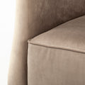 Giles Accent Chair - Taupe Velvet Wrap Gold Metal Base | Calgary Furniture Store