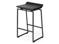 Givens IV Seat Height Black Wood Seat Black Frame Stool | Calgary's Furniture Store | Calgary Bar Stools