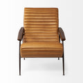 Grosjean Metal Frame Accent Chair - Leather Wrap | Calgary Furniture Store