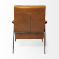 Grosjean Metal Frame Accent Chair - Leather Wrap | Calgary Furniture Store