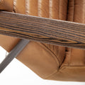Grosjean Metal Frame Accent Chair - Leather Wrap | Calgary Furniture Store