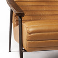 Grosjean Metal Frame Accent Chair - Leather Wrap | Calgary Furniture Store