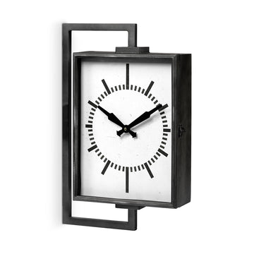 Hagar Rectangular Large Industrial Wall Clock | Calgary Furniture Store