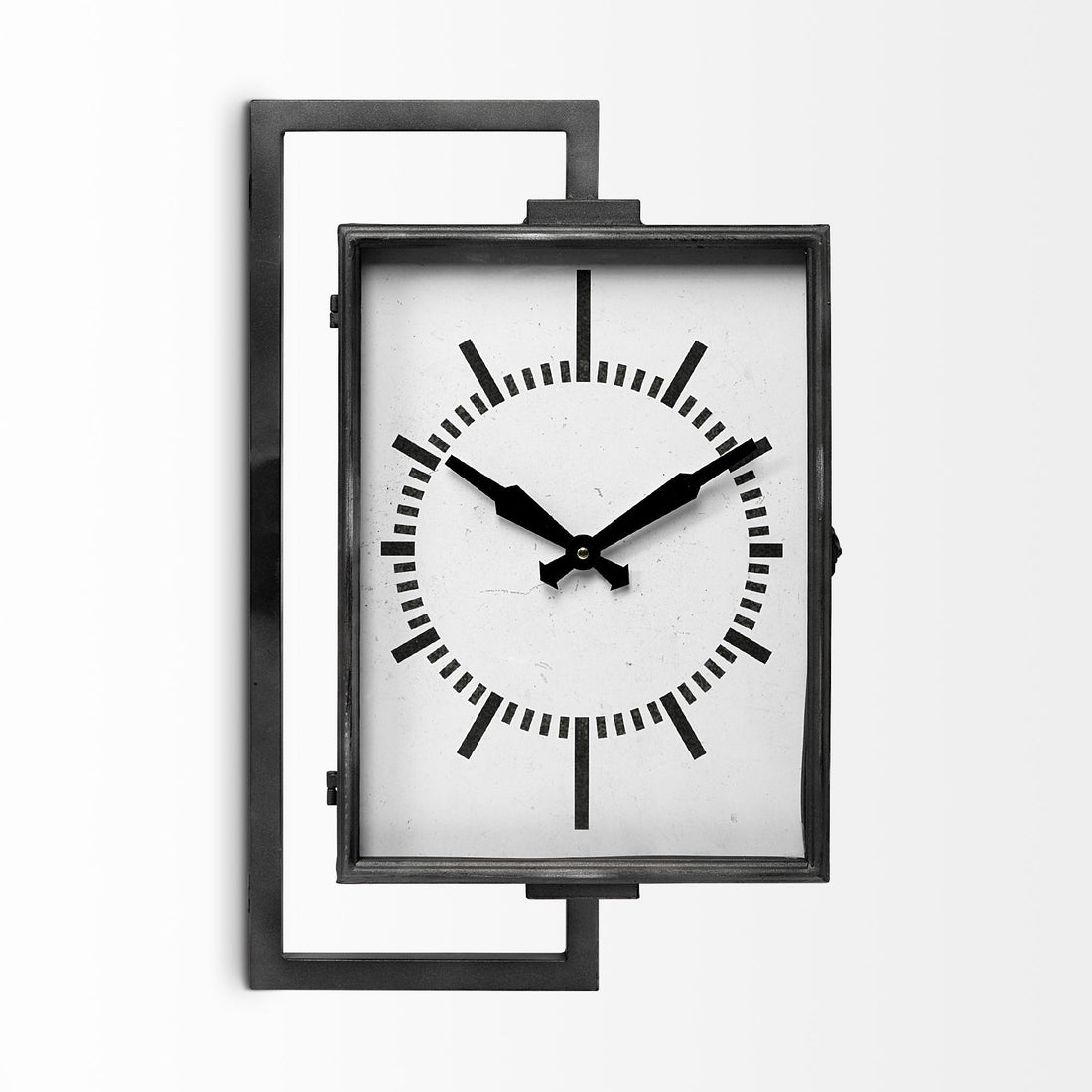 Hagar Rectangular Large Industrial Wall Clock | Calgary Furniture Store