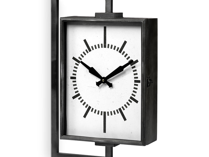 Hagar Rectangular Large Industrial Wall Clock | Calgary Furniture Store