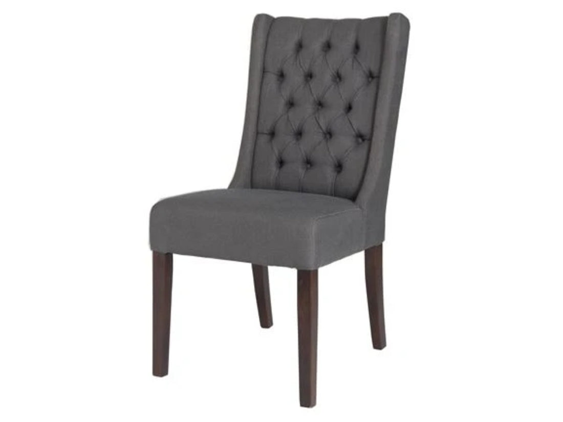 Lauren Tufted Dining Chair - Graphite | Calgary Furniture Store