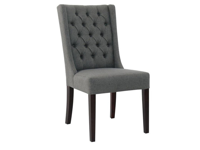 Lauren Tufted Dining Chair - Graphite | Calgary Furniture Store