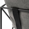 Leonidas Accent Chair - Grey Fabric Wrap Black Metal Frame | Calgary Furniture Store