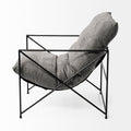 Leonidas Accent Chair - Grey Fabric Wrap Black Metal Frame | Calgary Furniture Store