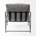 Leonidas Accent Chair - Grey Fabric Wrap Black Metal Frame | Calgary Furniture Store