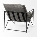 Leonidas Accent Chair - Grey Fabric Wrap Black Metal Frame | Calgary Furniture Store