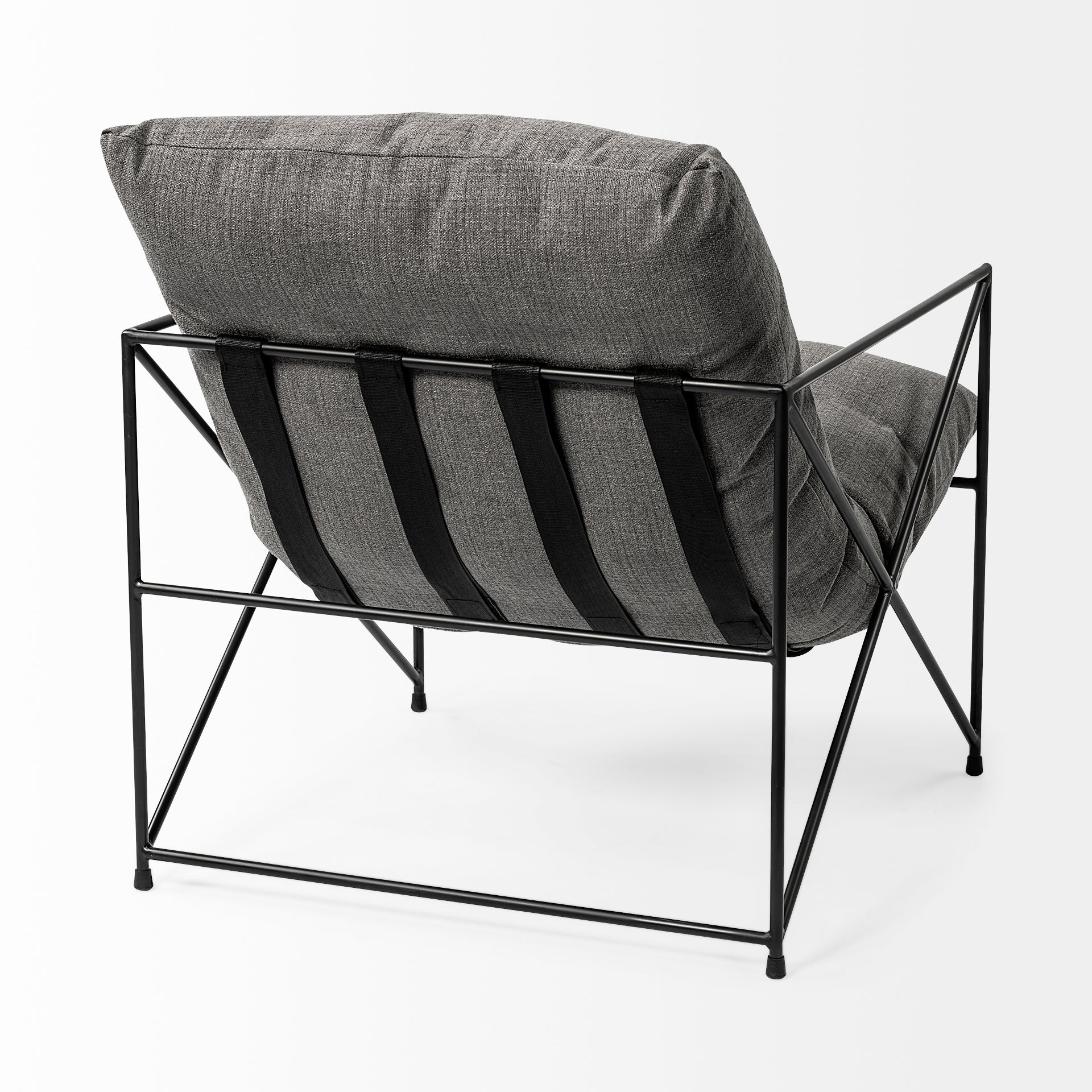 Leonidas Accent Chair - Grey Fabric Wrap Black Metal Frame | Calgary Furniture Store