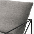 Leonidas Accent Chair - Grey Fabric Wrap Black Metal Frame | Calgary Furniture Store
