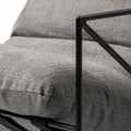 Leonidas Accent Chair - Grey Fabric Wrap Black Metal Frame | Calgary Furniture Store