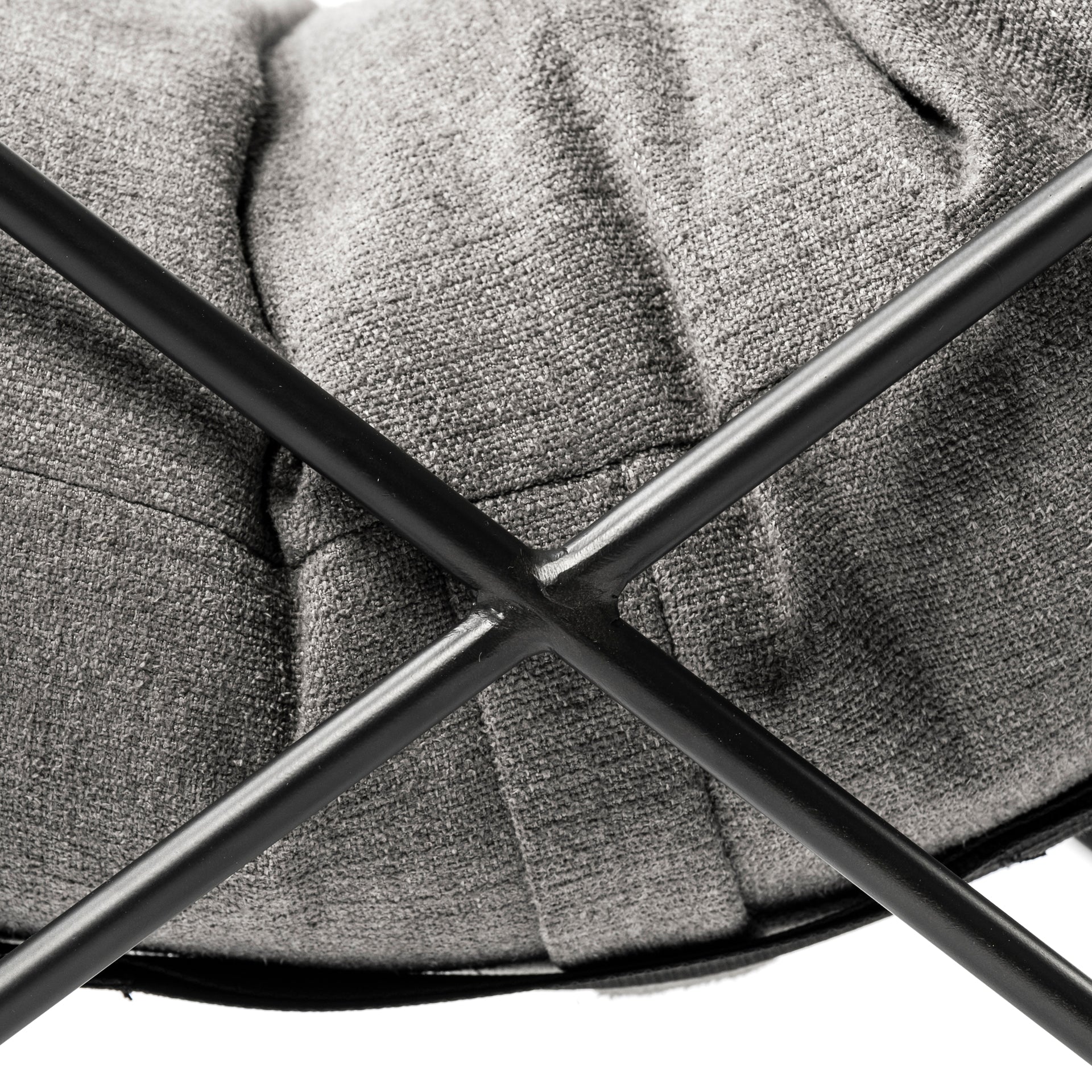Leonidas Accent Chair - Grey Fabric Wrap Black Metal Frame | Calgary Furniture Store