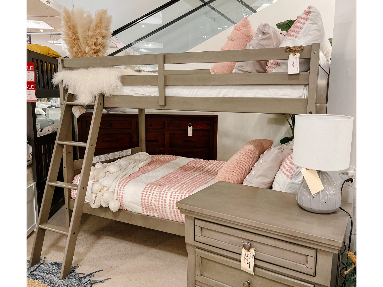 Lettner Light Gray Twin Bunk Bed - Showhome Furniture