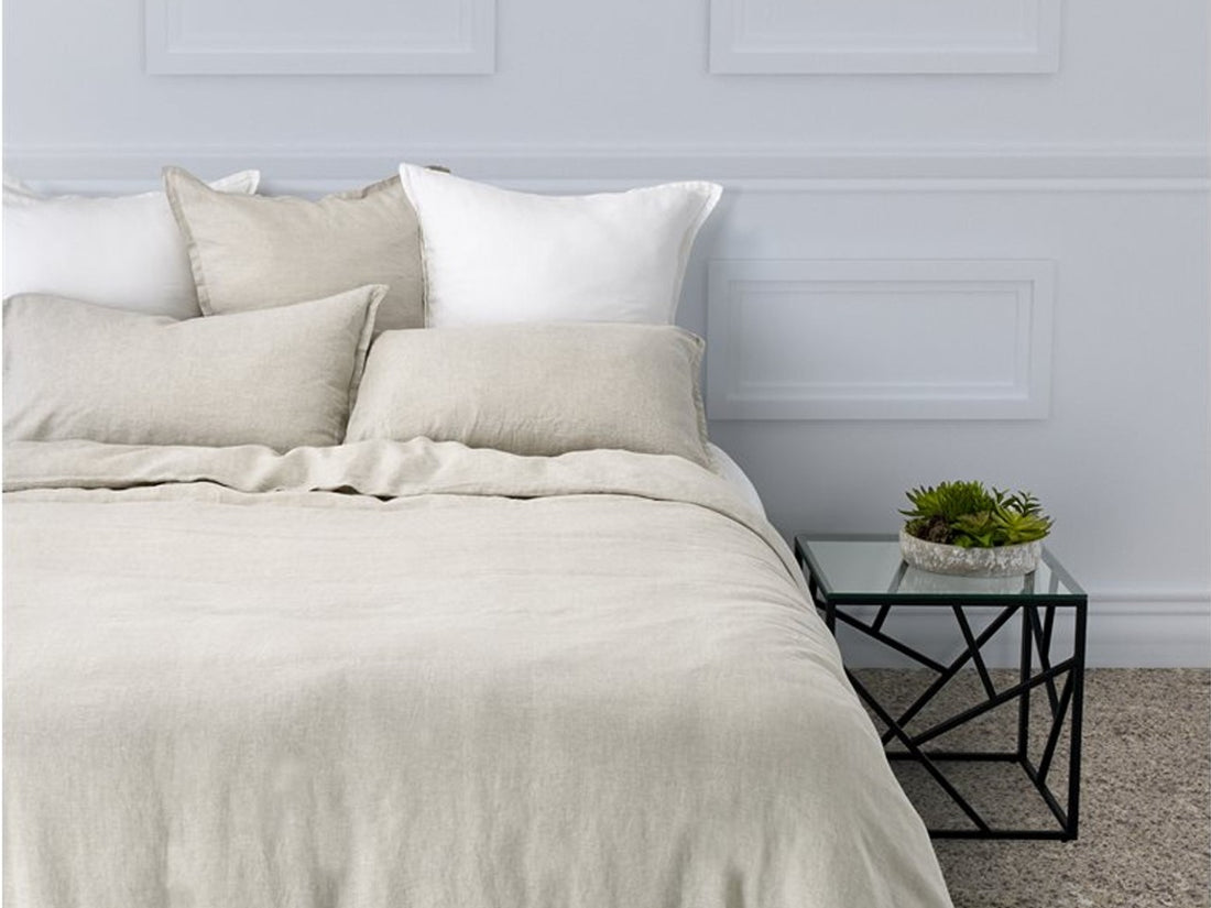 Linen Natural Double Queen Duvet Cover | Calgary Furniture Store