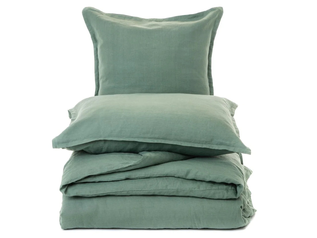 Linen Sage Green King Duvet Cover | Calgary Furniture Store