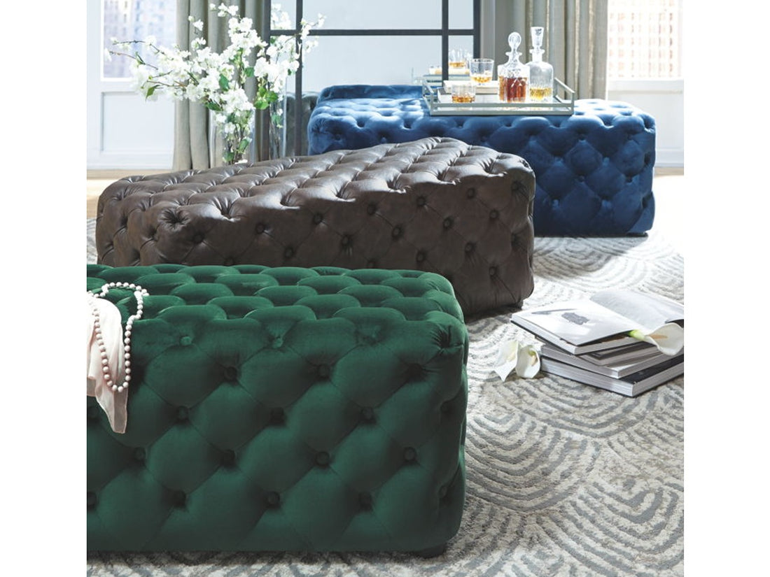 Lister Accent Ottoman - Brown | Calgary Furniture Store