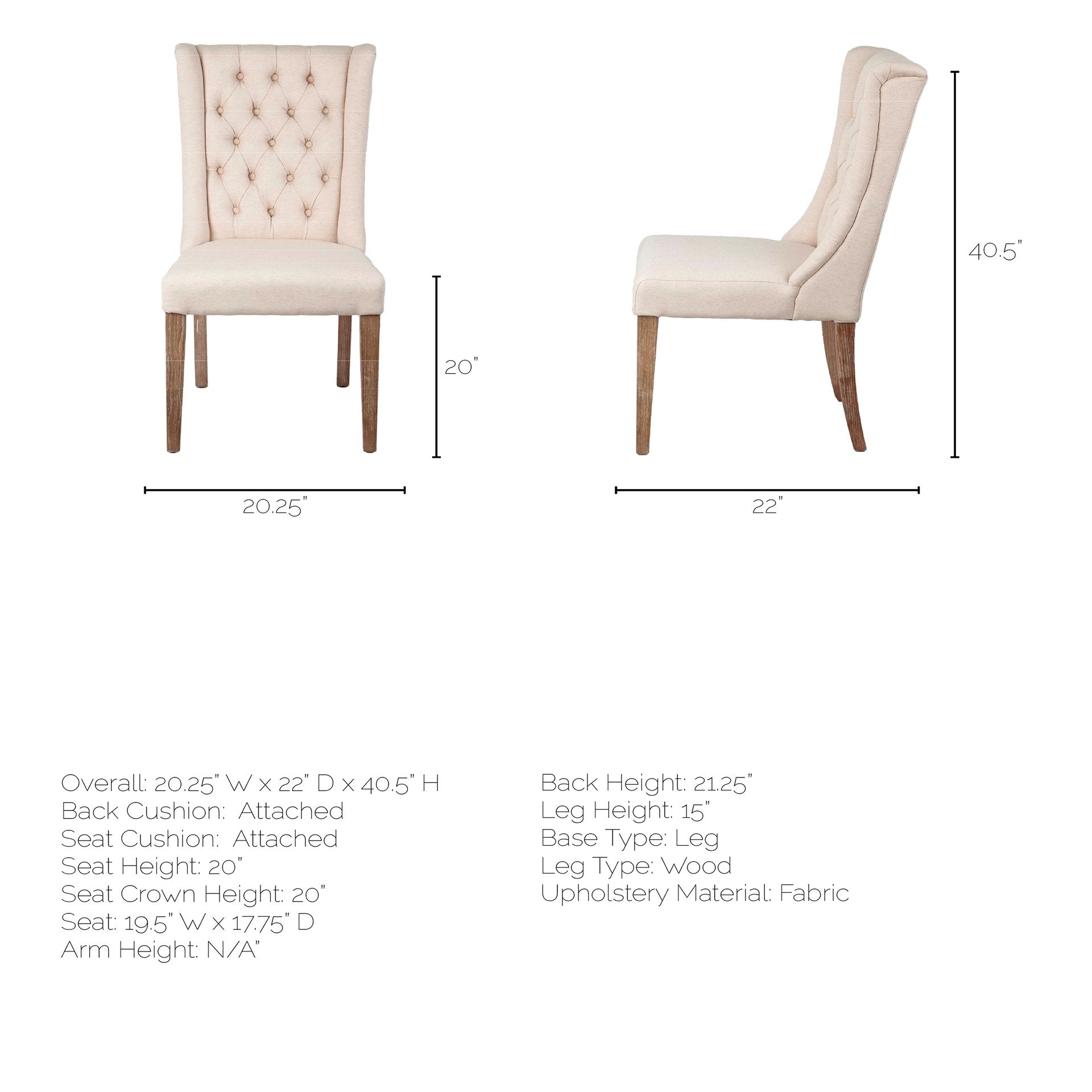 Mackenzie Dining Chair - Solid Wood Base | Calgary Furniture Store