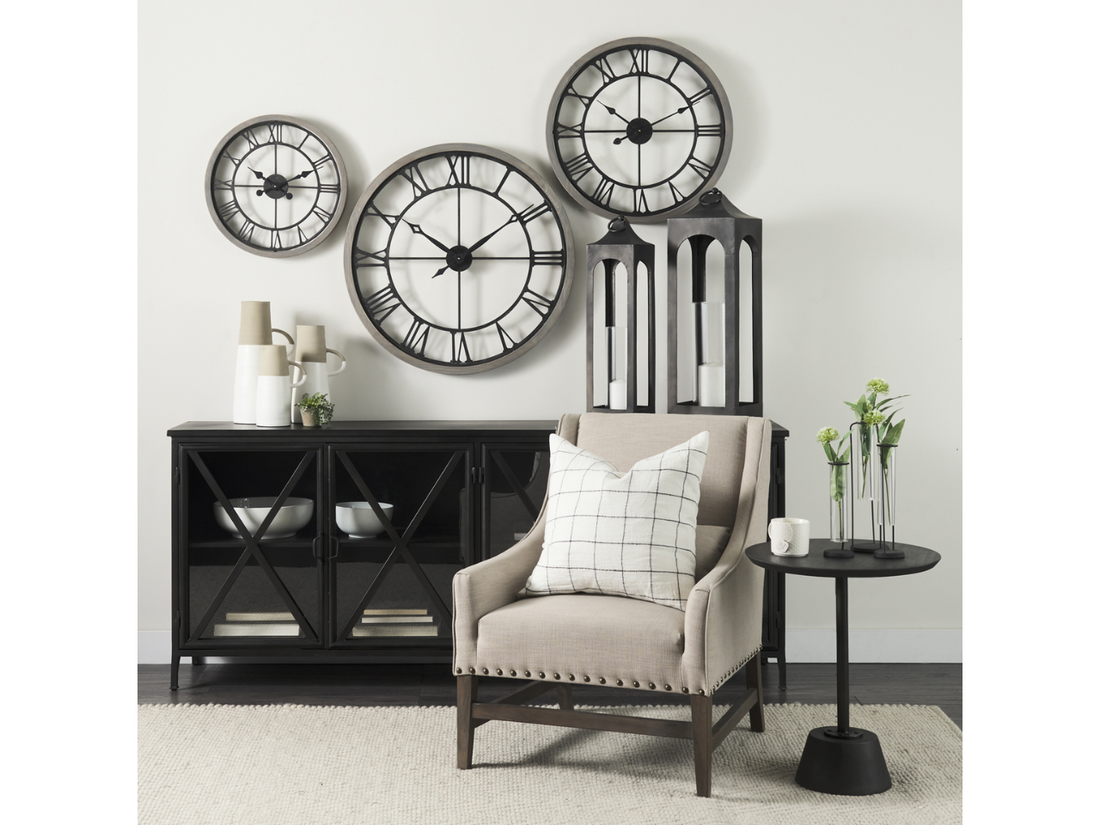 Mething Gray Wall Clock | Calgary Furniture Store