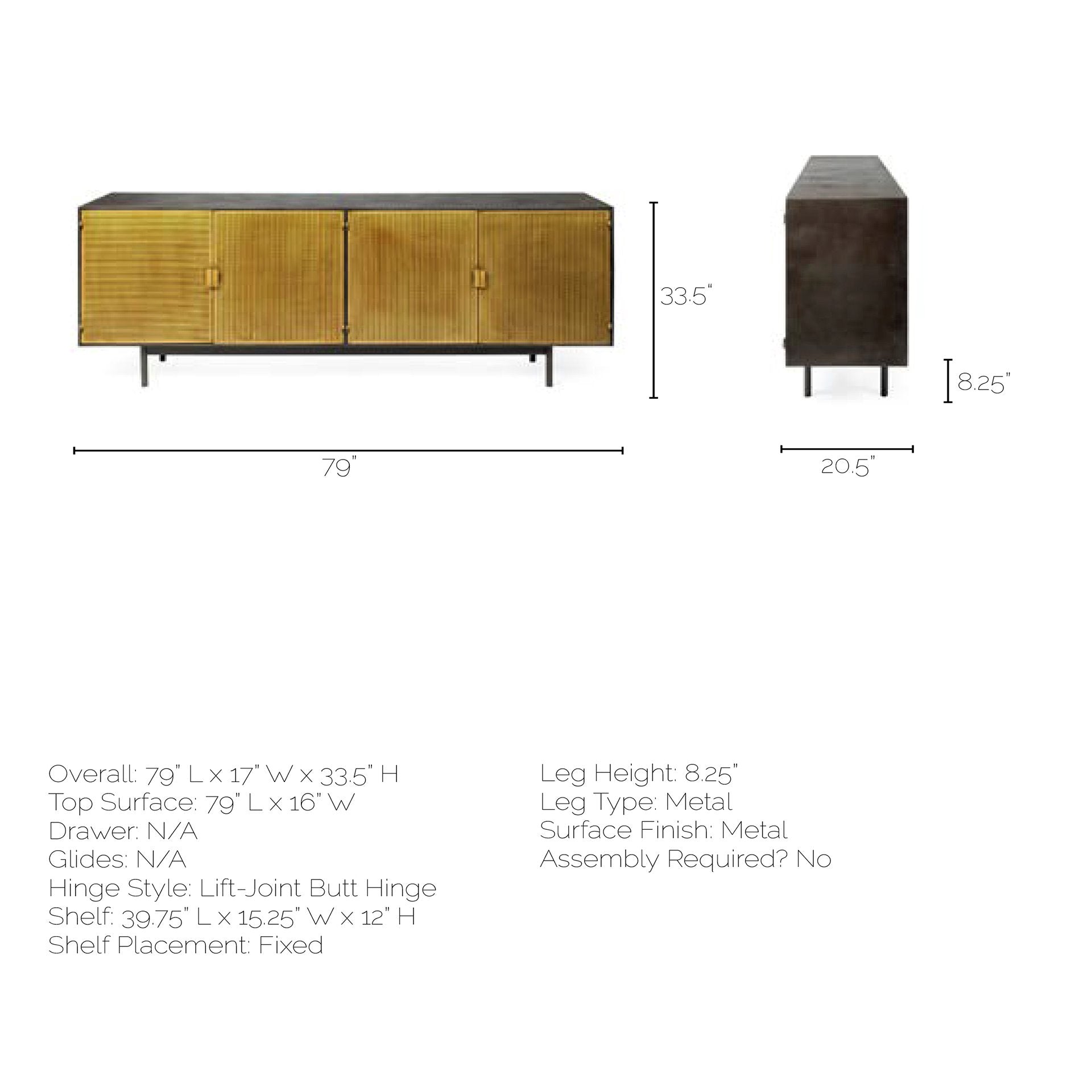 Newsome II Four Cabinet Door Sideboard | Calgary Furniture Store