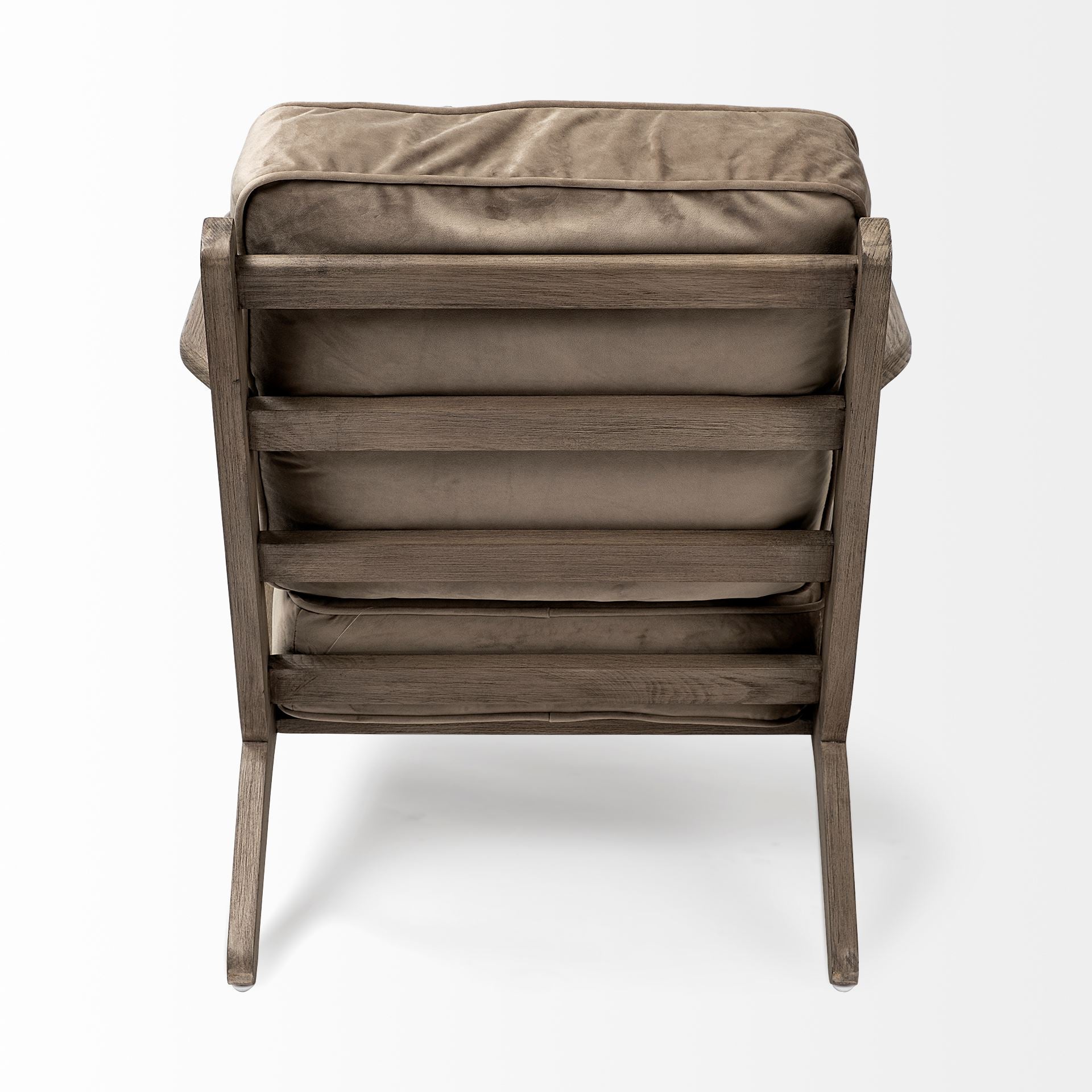 Olympus II Accent Chair - Brown Velvet Covered Wooden Frame | Calgary Furniture Store