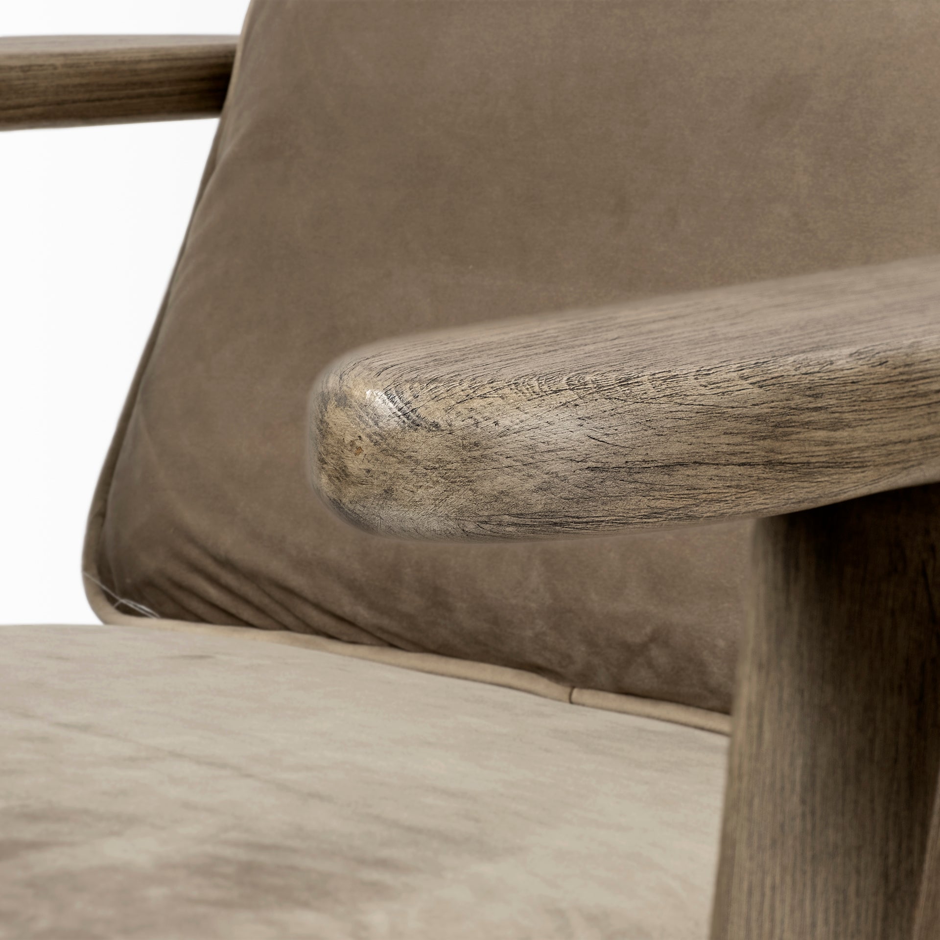 Olympus II Accent Chair - Brown Velvet Covered Wooden Frame | Calgary Furniture Store