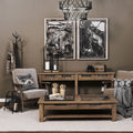 Olympus II Accent Chair - Brown Velvet Covered Wooden Frame | Calgary Furniture Store