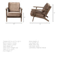 Olympus II Accent Chair - Brown Velvet Covered Wooden Frame | Calgary Furniture Store