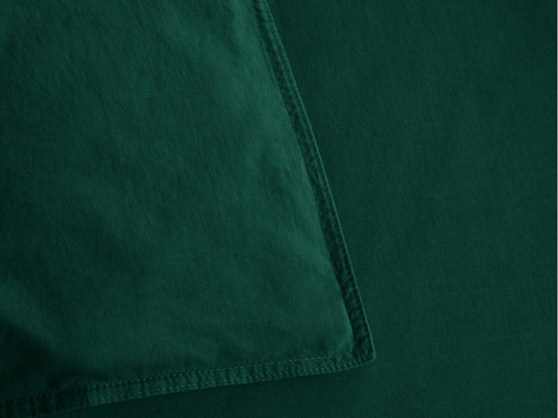 Organic Dark Green Cotton Double Queen Duvet Cover | Calgary Furniture Store