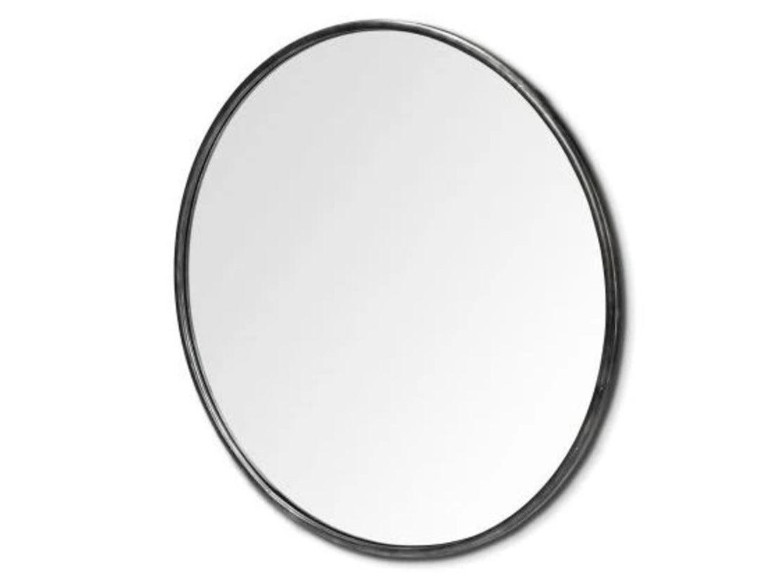 Piper Wall Mirror - Black Metal | Calgary Furniture Store