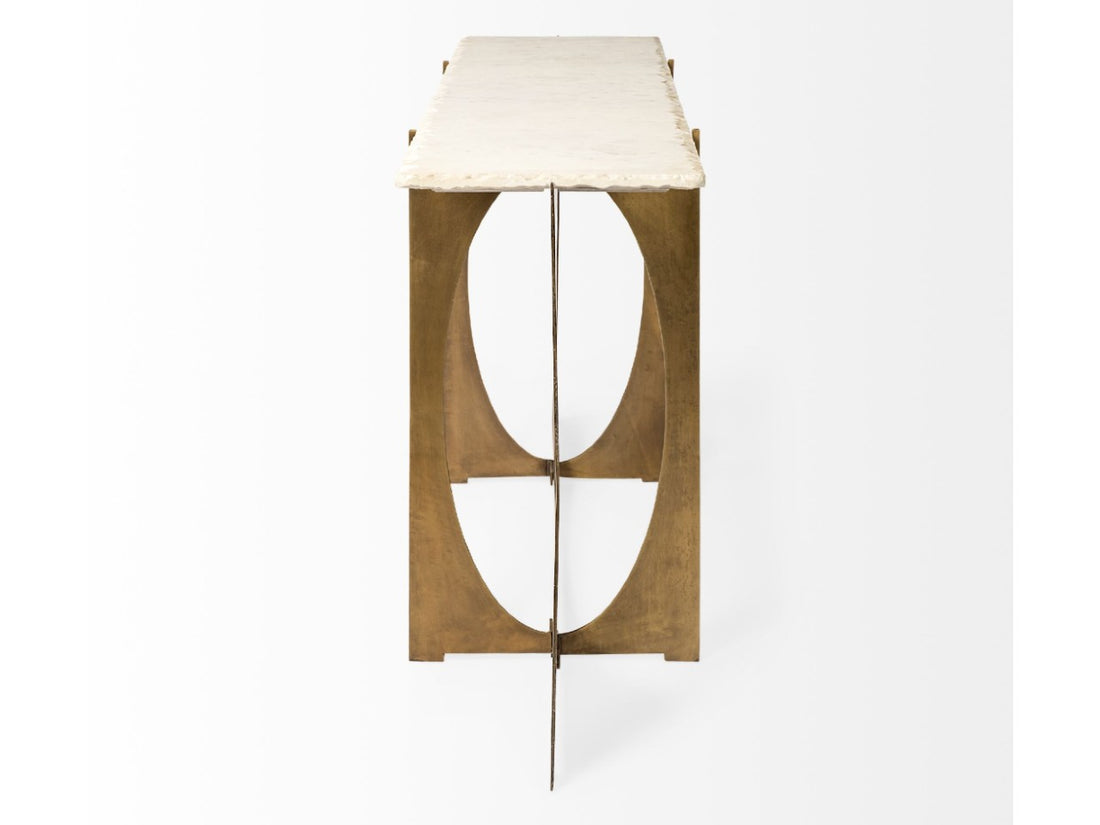 Reinhold IV Marble Top Console Table | Calgary Furniture Store