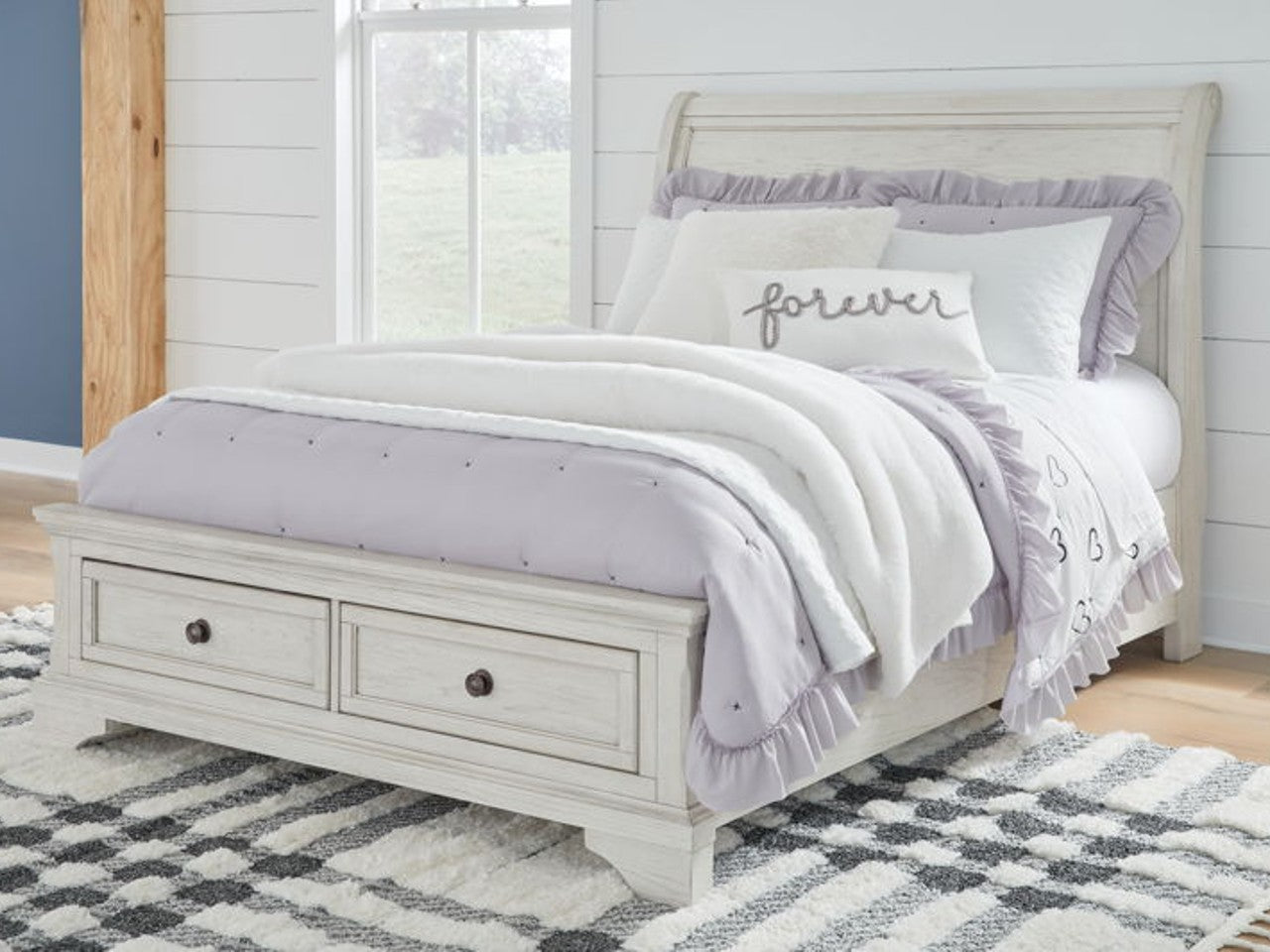 Robbinsdale Sleigh Storage Kids Bed | Calgary Furniture Store