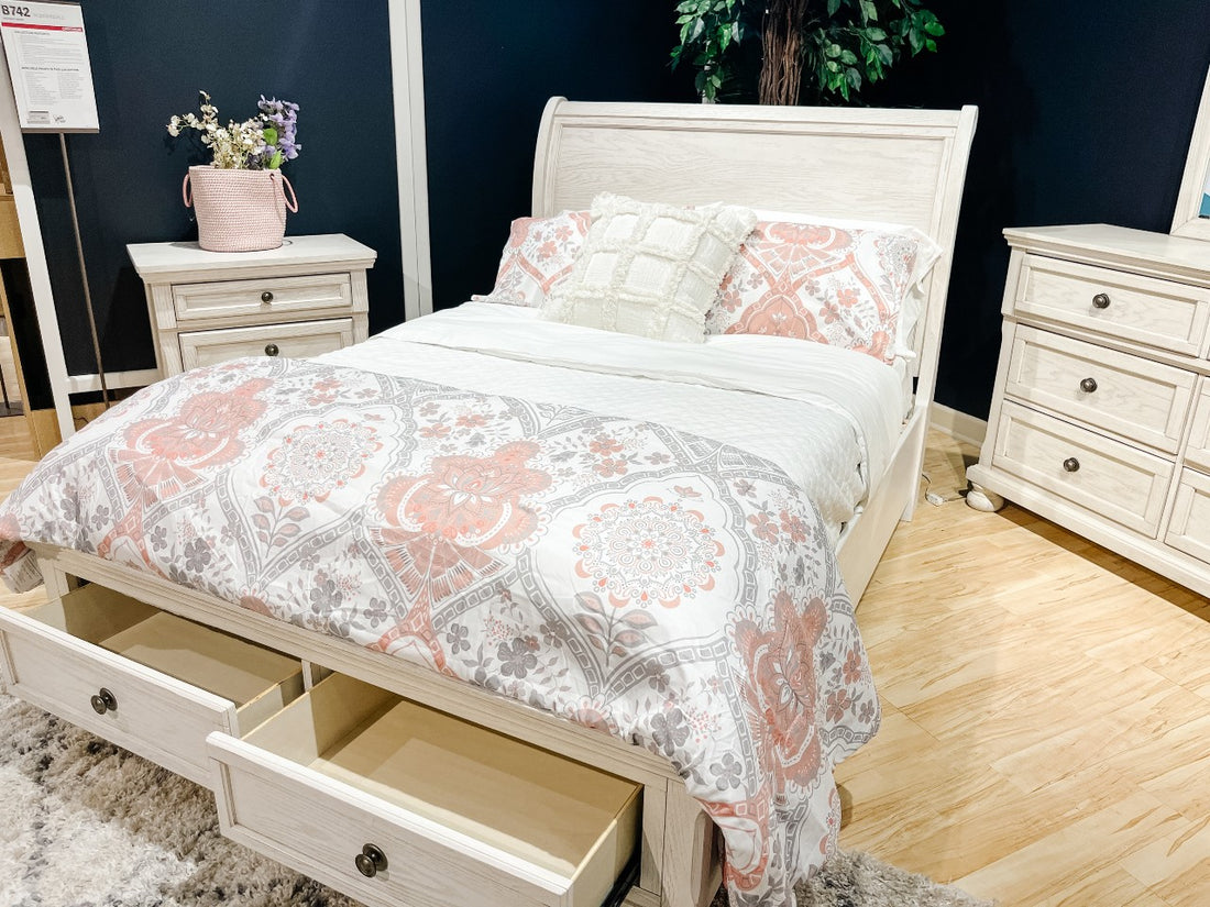 Robbinsdale Sleigh Storage Kids Bed | Calgary Furniture Store