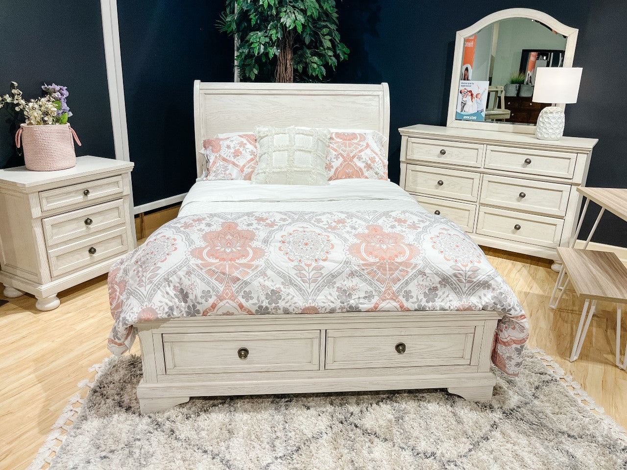 Robbinsdale Sleigh Storage Kids Bed | Calgary Furniture Store