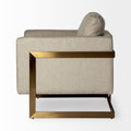 Rupert Stainless Steel Frame Accent Chair | Calgary Furniture Store