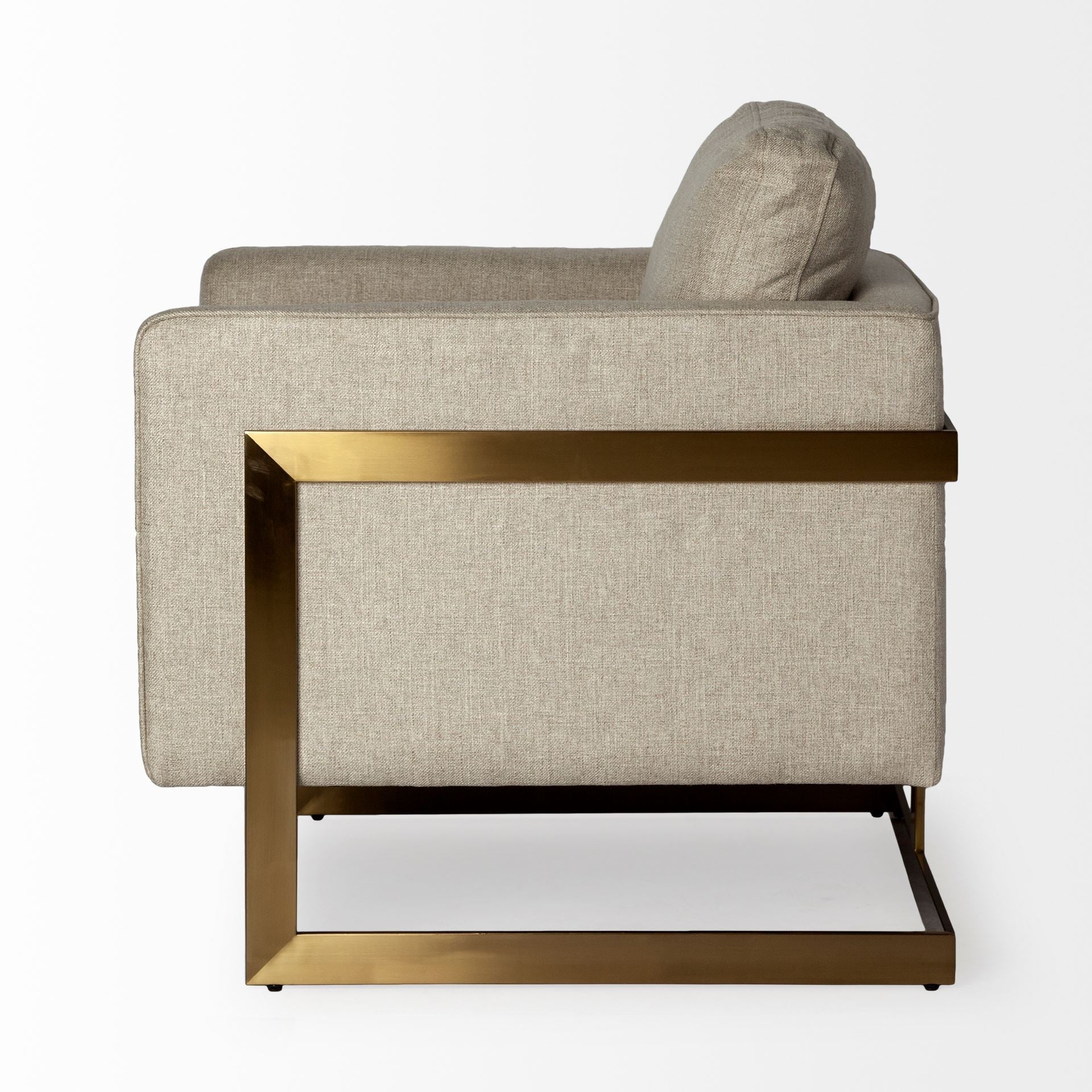 Rupert Stainless Steel Frame Accent Chair | Calgary Furniture Store