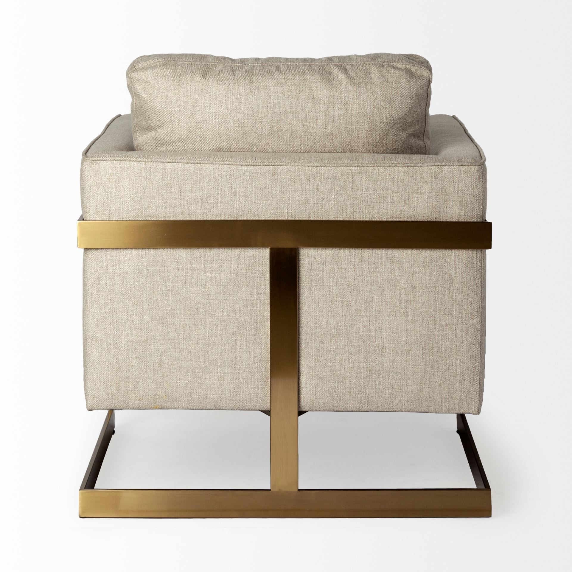 Rupert Stainless Steel Frame Accent Chair | Calgary Furniture Store