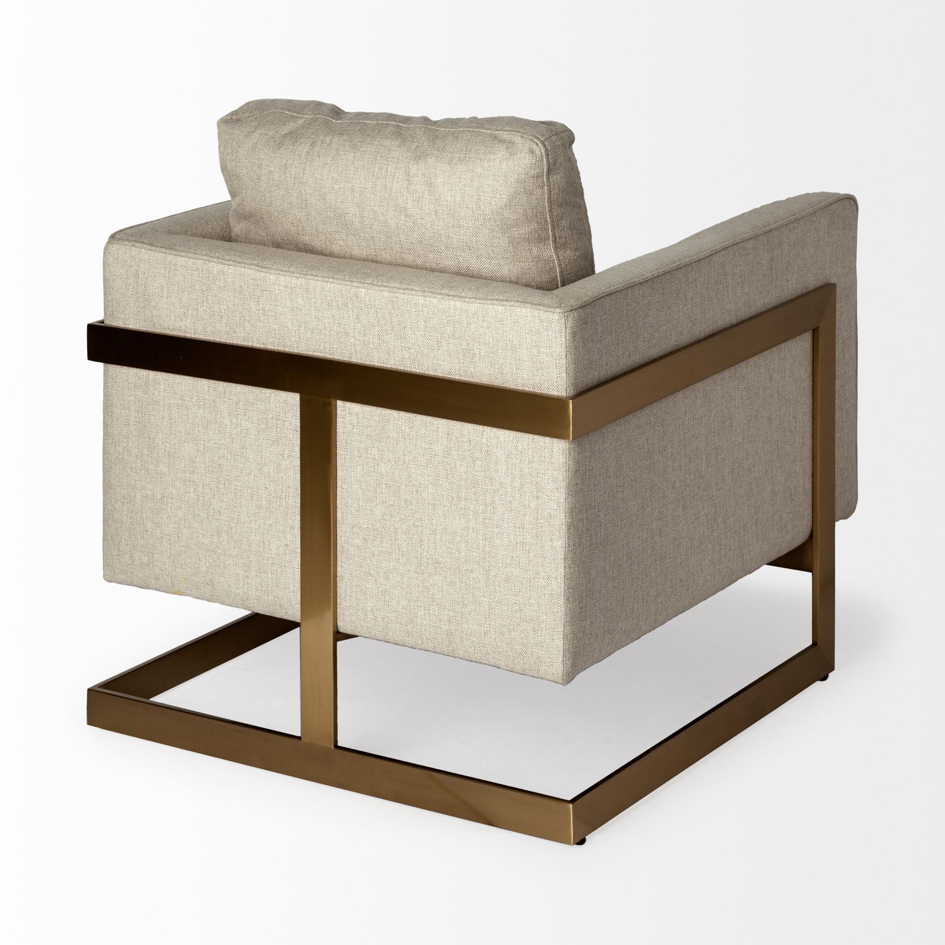Rupert Stainless Steel Frame Accent Chair | Calgary Furniture Store