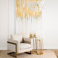 Rupert Stainless Steel Frame Accent Chair | Calgary Furniture Store