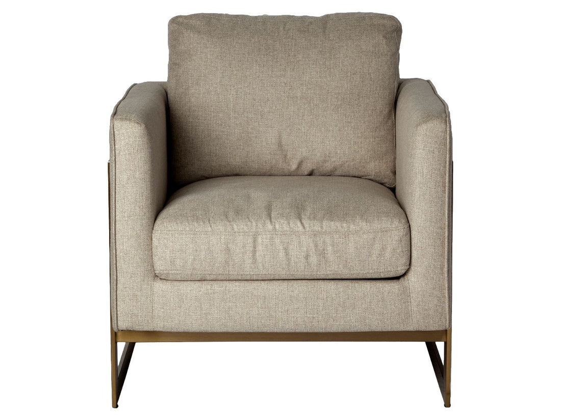 Rupert Stainless Steel Frame Accent Chair | Calgary Furniture Store