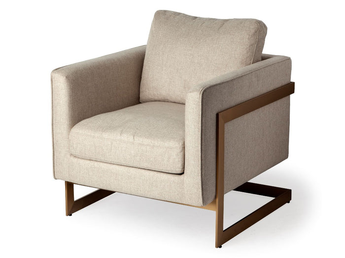 Rupert Stainless Steel Frame Accent Chair | Calgary Furniture Store