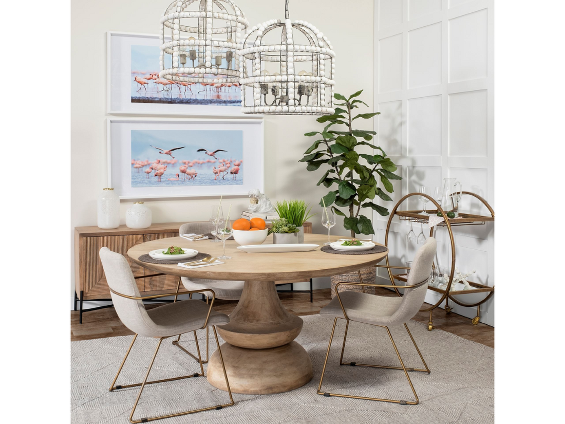 Sawyer Beige Fabric Dining Chair | Calgary Furniture Store