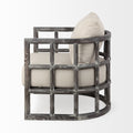 Skylar Accent Chair - Cream Fabric Covered Cushioned | Calgary Furniture Store