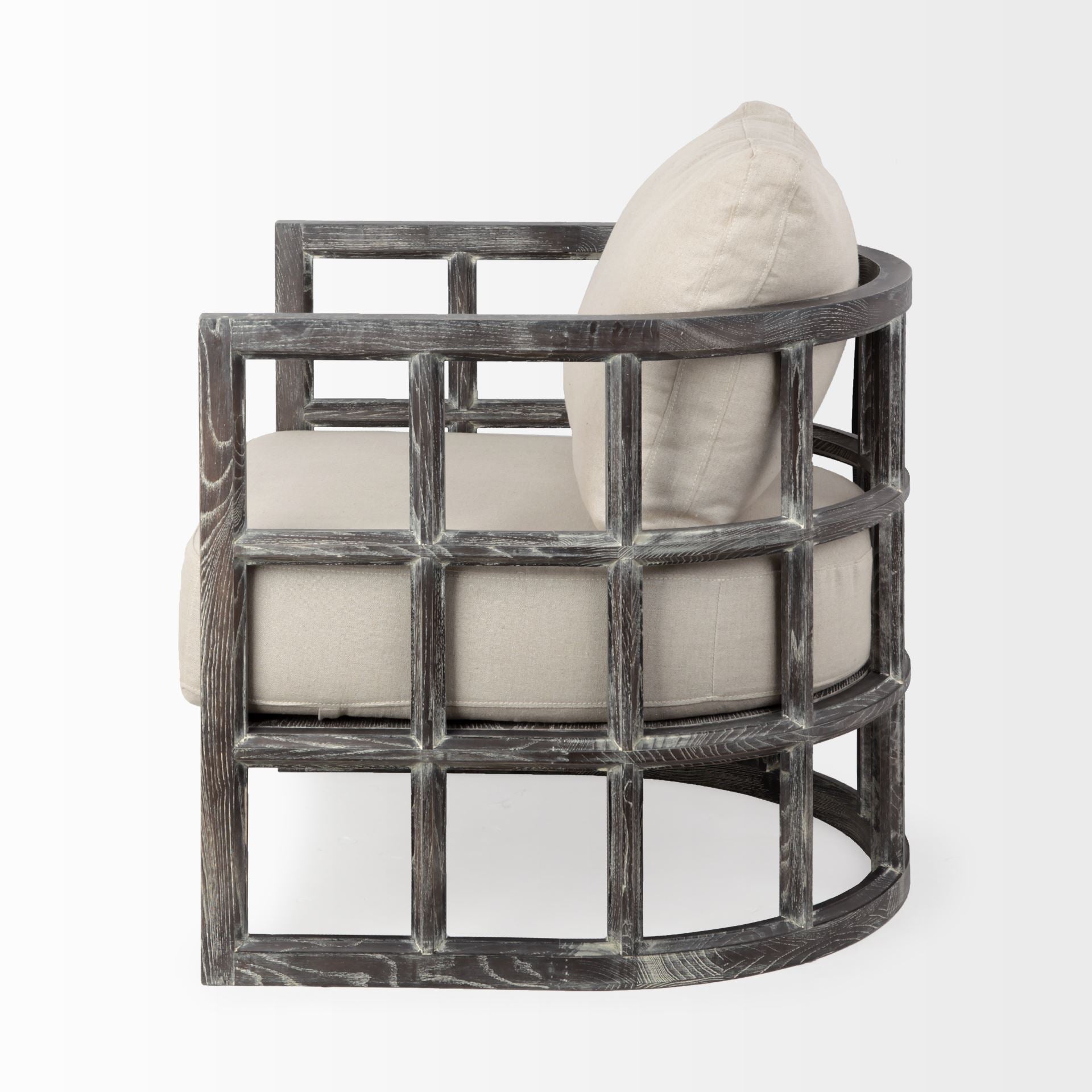 Skylar Accent Chair - Cream Fabric Covered Cushioned | Calgary Furniture Store