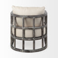 Skylar Accent Chair - Cream Fabric Covered Cushioned | Calgary Furniture Store