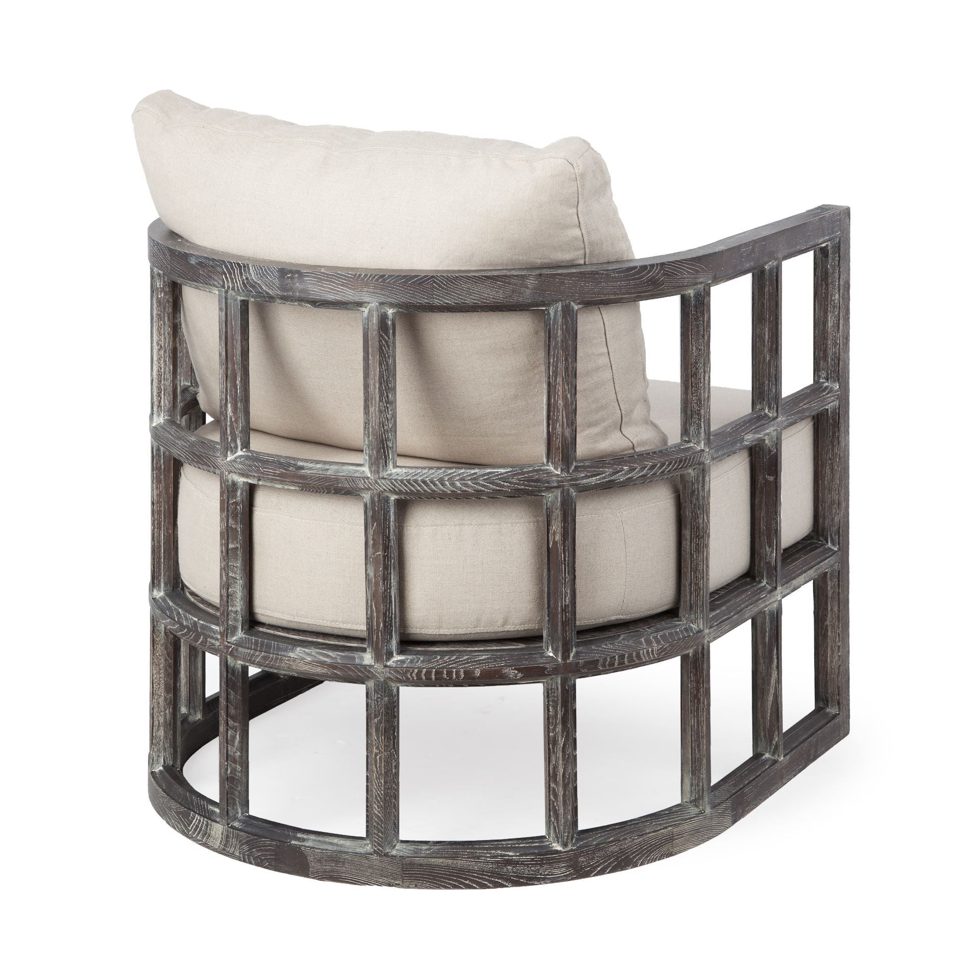 Skylar Accent Chair - Cream Fabric Covered Cushioned | Calgary Furniture Store