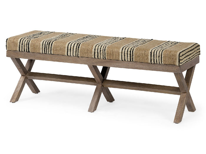 Solis Stripe Accent Bench | Calgary Furniture Store